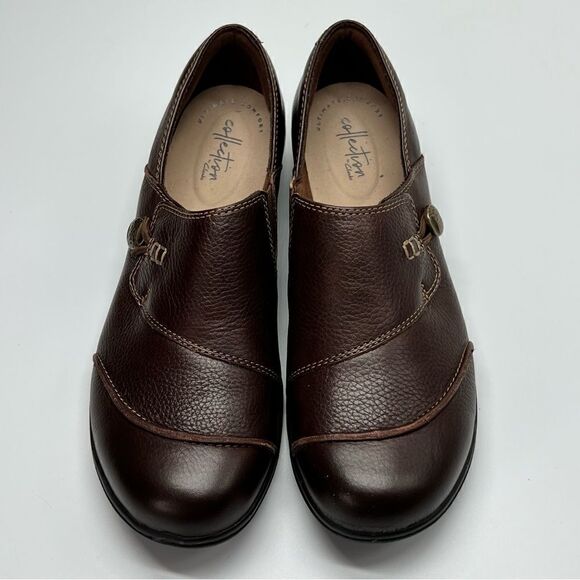 Collection by Clarks | NWT Chetnik Misha Dark Tan Leather Shoes - Picture 3 of 5